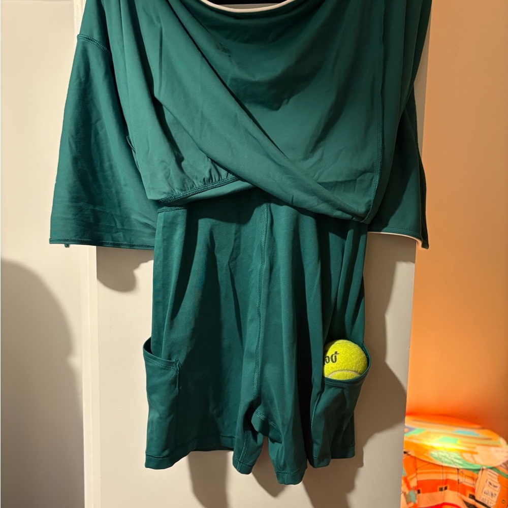 All in Motion Green Mini Dress Skort Adjustable Straps 🎾🎾 - Picture 5 of 7